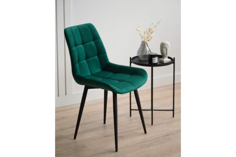 Стул на металлокаркасе Челси К зеленый (zd 667) / черный np-1