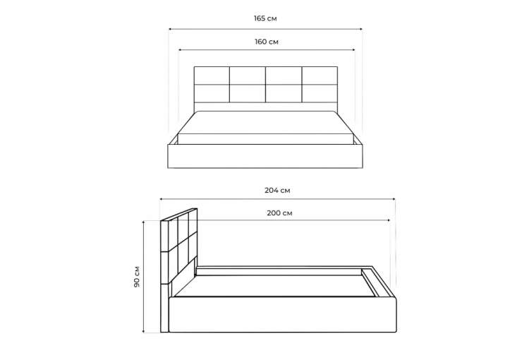 Кровать Манака 160х200 бежевая-4