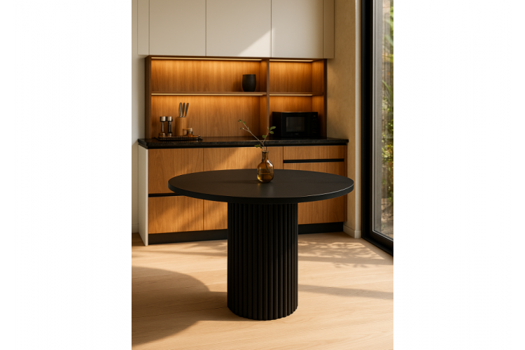 Стол деревянный Барел 90 черный / черный-1