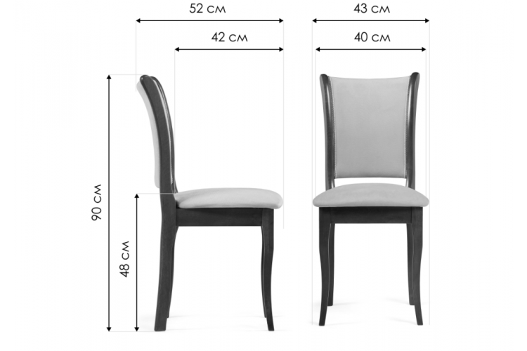 Стул деревянный Санати сливочный раф / темный орех-1