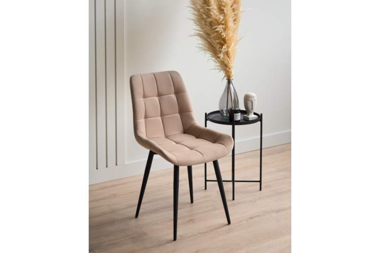 Стул на металлокаркасе Челси 360 К бежевый (zd 210) / черный np-2