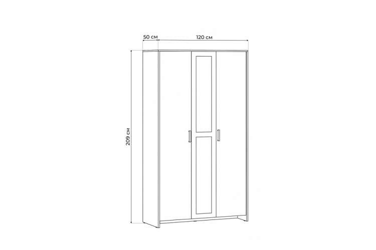 Шкаф трехстворчатый Taika ясень анкор светлый-2