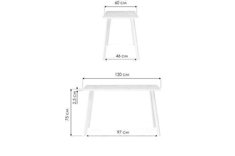 Стол деревянный Тринити Лофт 120 25 мм дуб вотан / черный матовый-3