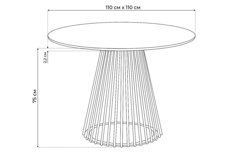 Керамический стол Нэнси 110 krater perla repose / черный-2