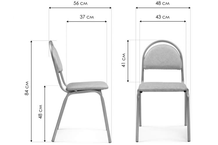Стул на металлокаркасе Гумер черный / черный глянец-1