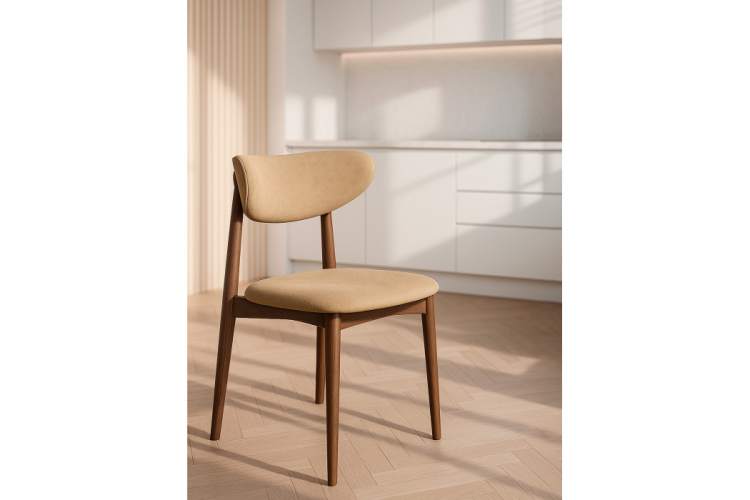 Стул деревянный Фарго бежевый / миланский орех-1