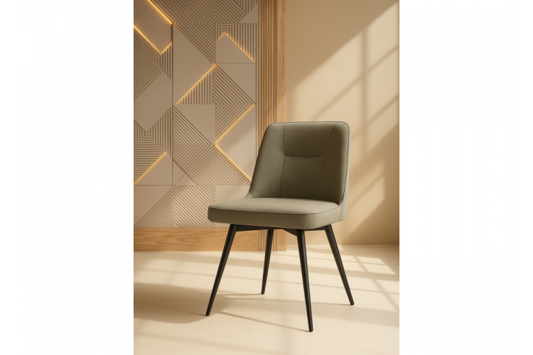 Стул на металлокаркасе Texas 3 поворотный светло-серый / черный-1