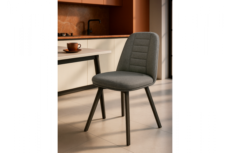 Стул на металлокаркасе Texas 2 светло-серый поворотный / черный-1