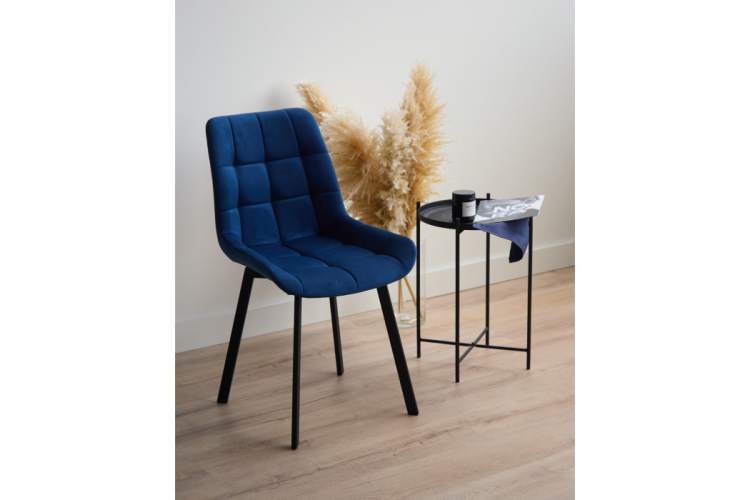 Стул на металлокаркасе Челси 360 П синий (zd 798) / черный np-1