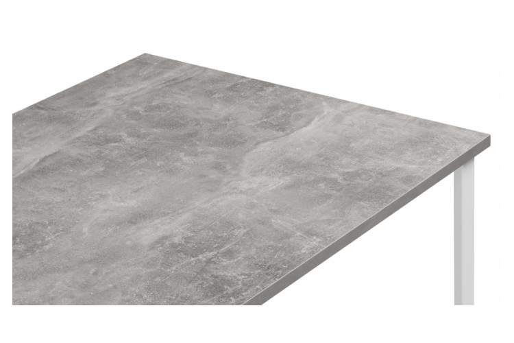 Стол деревянный Лиман 140 x 80 бетон светлый / белый матовый-9