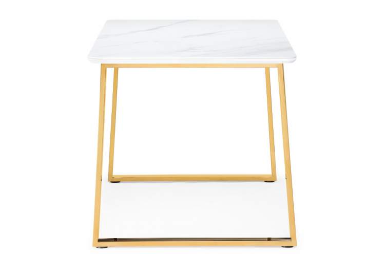 Керамический стол Селена 2 160х90х77 белый мрамор / золото-5
