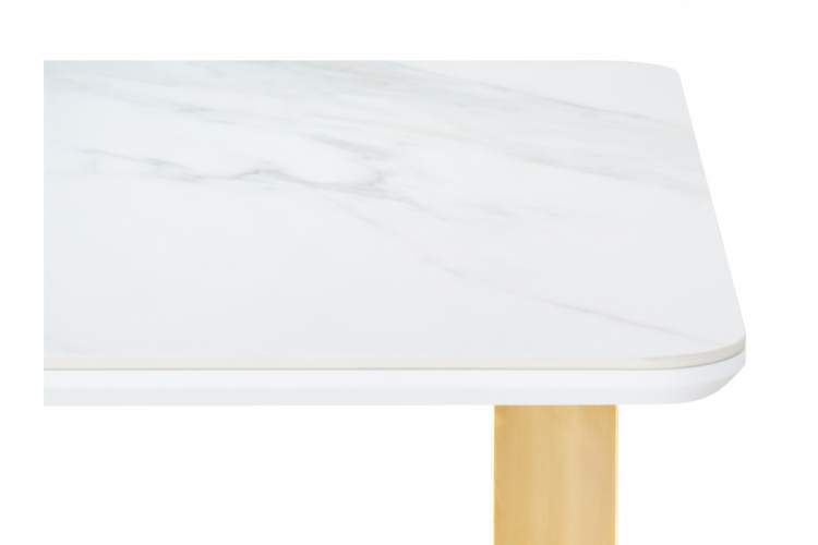 Керамический стол Селена 2 160х90х77 белый мрамор / золото-7