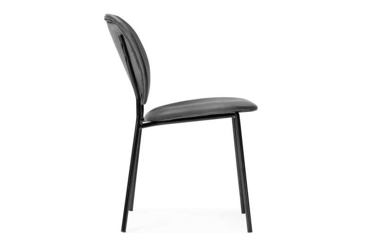Стул на металлокаркасе Саранда графитовый / черный глянец-2