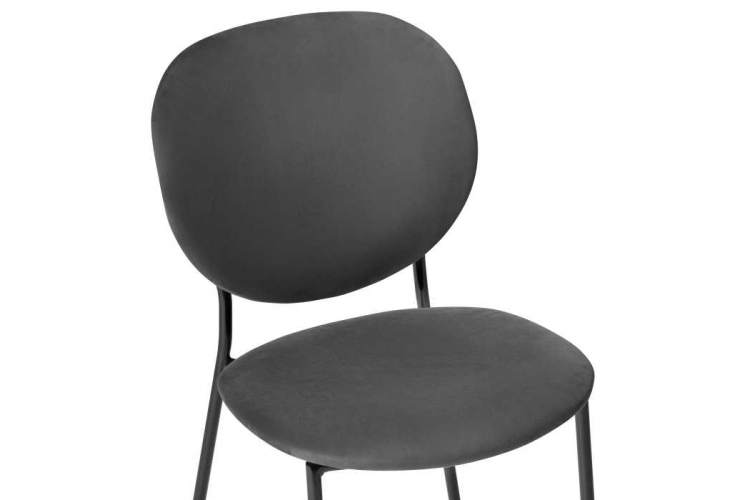 Стул на металлокаркасе Саранда графитовый / черный глянец-4