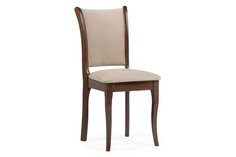 Стул деревянный Санати сливочный раф / темный орех