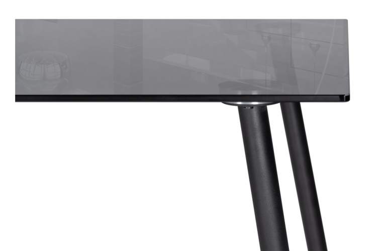 Стол стеклянный Smoke 120х80х75 clear gray / black-5