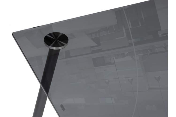 Стол стеклянный Smoke 120х80х75 clear gray / black-6