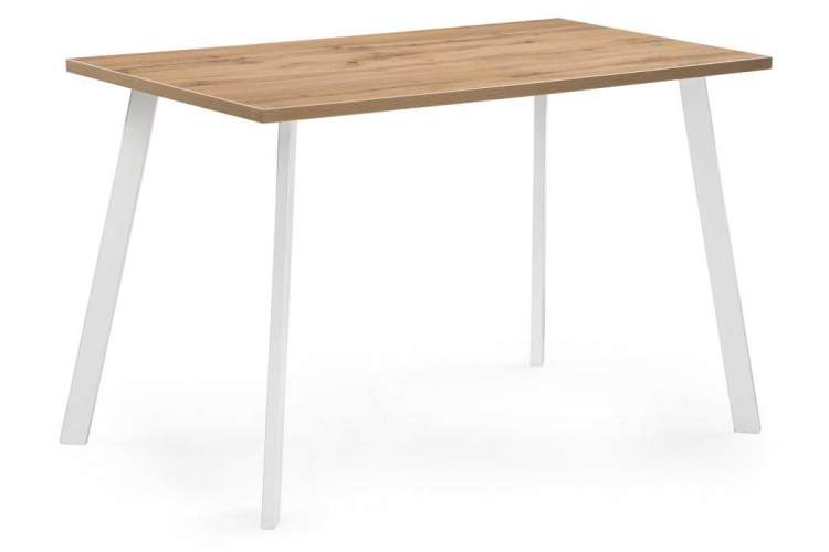 Стол деревянный Тринити Лофт 140 25 мм дуб вотан / белый матовый