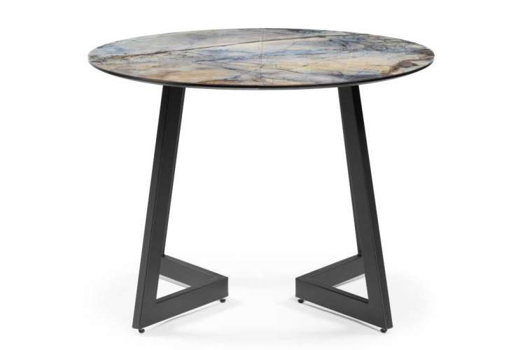 Стол стеклянный Алингсос 100(140)х100х76 магеллан / черный-2