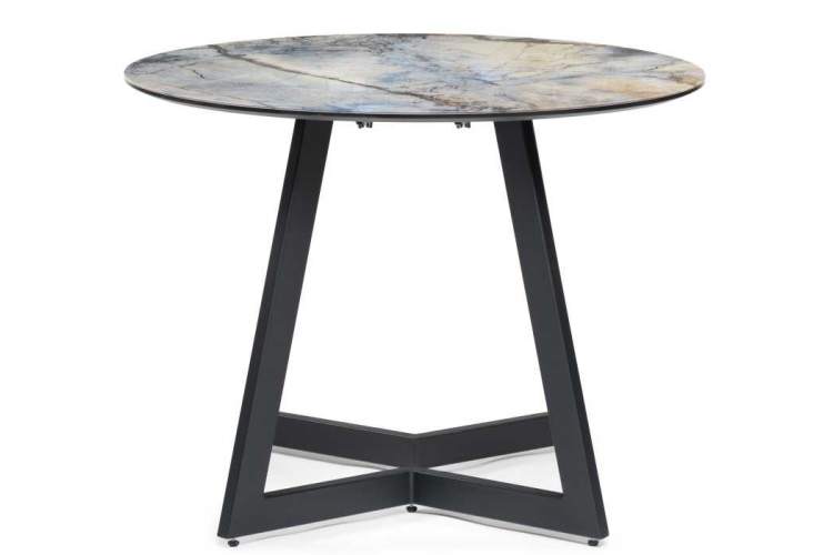 Стол стеклянный Алингсос 100(140)х100х76 магеллан / черный-4