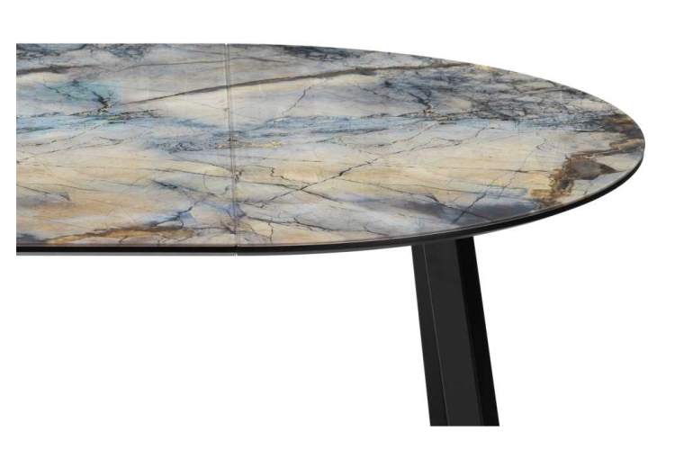 Стол стеклянный Алингсос 100(140)х100х76 магеллан / черный-5