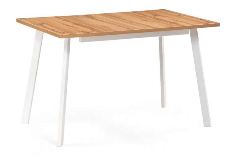 Стол деревянный раскладной Колон Лофт 120 25 мм дуб вотан / белый матовый