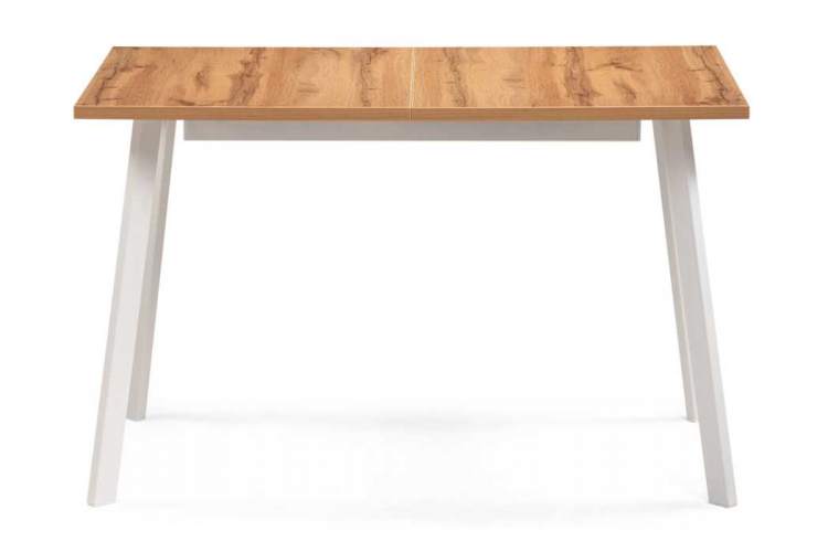 Стол деревянный раскладной Колон Лофт 120 25 мм дуб вотан / белый матовый-1
