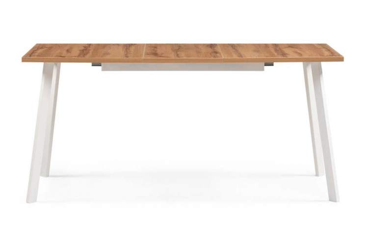 Стол деревянный раскладной Колон Лофт 120 25 мм дуб вотан / белый матовый-2