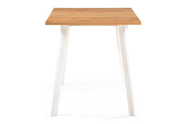 Стол деревянный раскладной Колон Лофт 120 25 мм дуб вотан / белый матовый-3