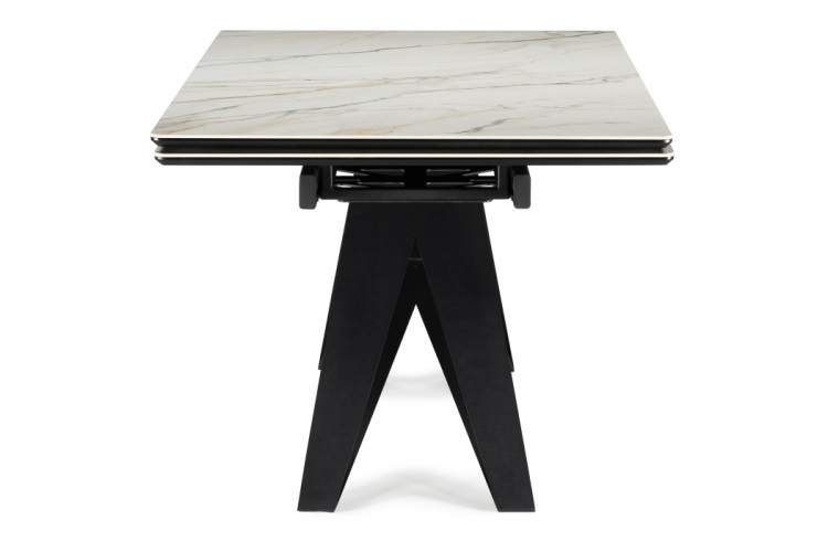 Керамический стол Блэкберн 160(220)х89 белый gilt white / черный-4