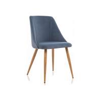 Стул на металлокаркасе Morgan blue / wood Стул на металлокаркасе Morgan blue / wood