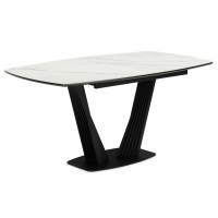 Керамический стол Вейл 160(205)х89 gilt white / черный