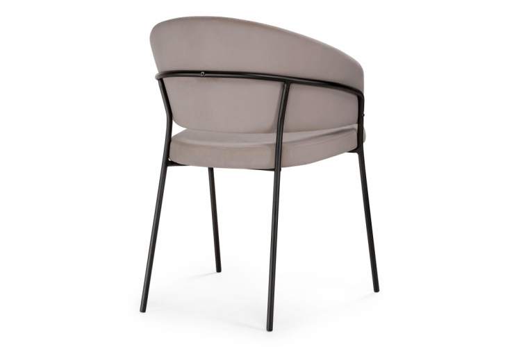 Стул на металлокаркасе Лео латте Brendy Smoke 04 / черный-4