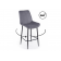 Барный стул Седа 360 темно-серый (zd 995) / черный np