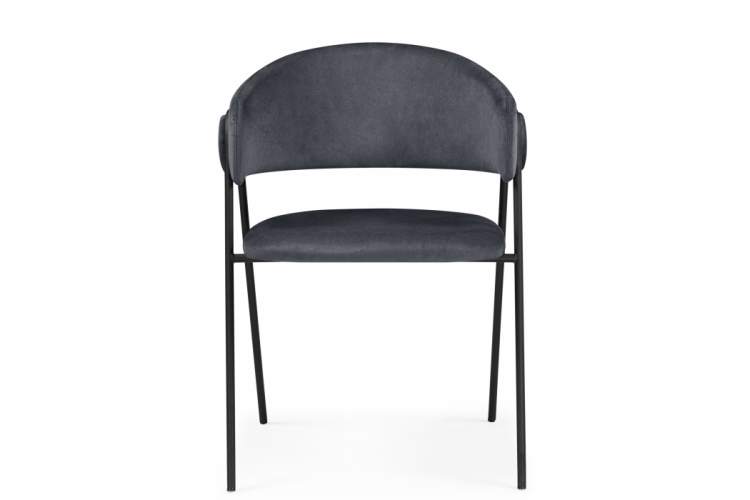 Стул на металлокаркасе Криспиан темно-серый / черный-6