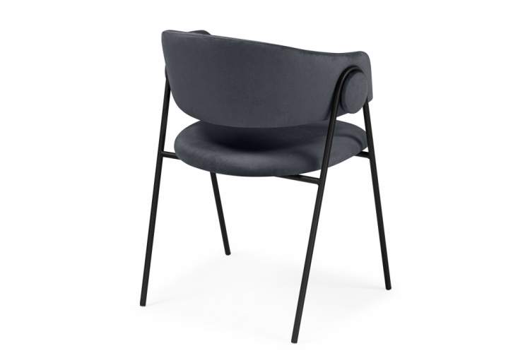 Стул на металлокаркасе Криспиан темно-серый / черный-8