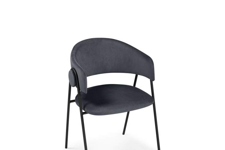 Стул на металлокаркасе Криспиан темно-серый / черный-9