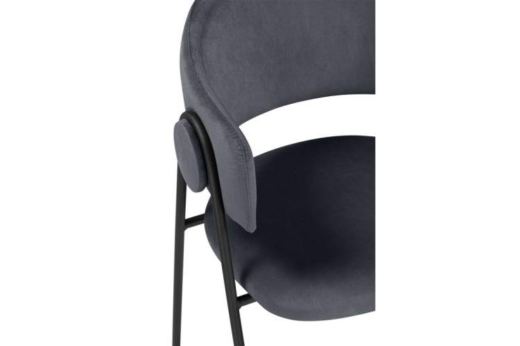 Стул на металлокаркасе Криспиан темно-серый / черный-10