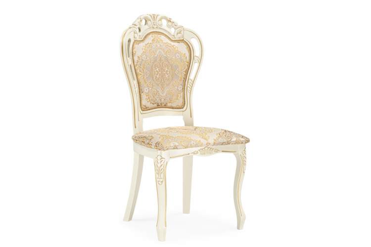 Стул деревянный Bronte молочный / патина