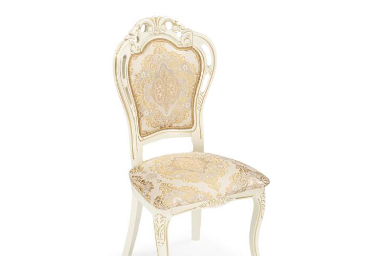 Стул деревянный Bronte молочный / патина-9