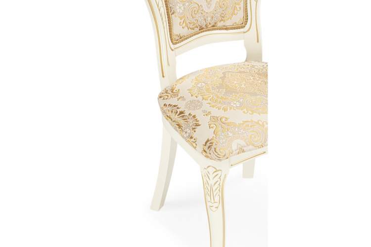 Стул деревянный Bronte молочный / патина-10