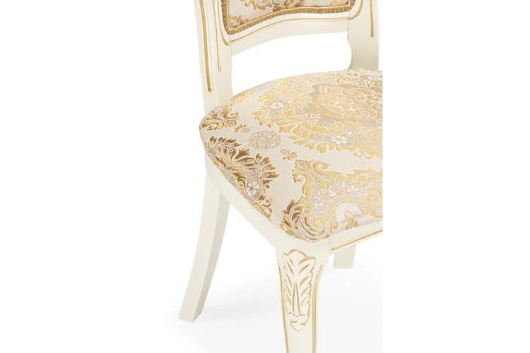 Стул деревянный Bronte молочный / патина-11