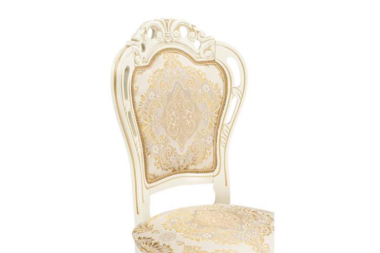 Стул деревянный Bronte молочный / патина-12