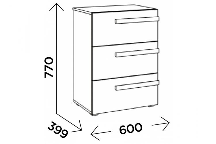Комод Чернин дуб вотан / графит-1