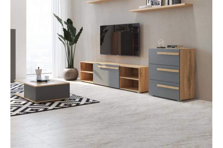 Комод Чернин дуб вотан / графит-2