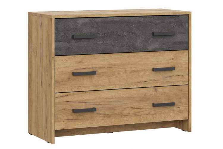 Комод Taika дуб золотой / камень темный-3