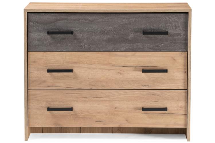 Комод Taika дуб золотой / камень темный-4