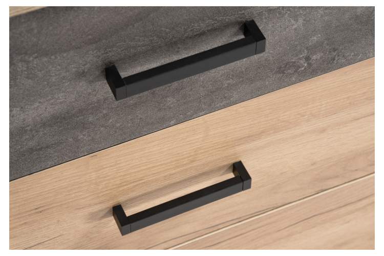 Комод Taika дуб золотой / камень темный-7