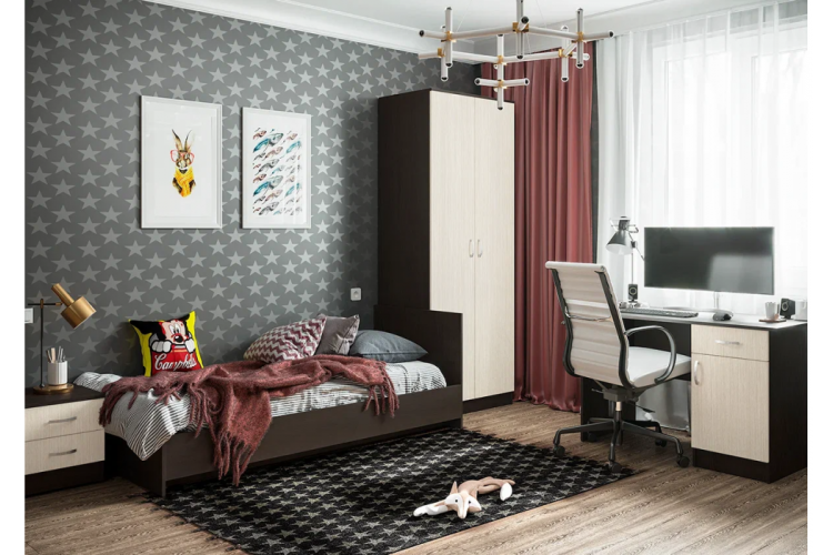 Кровать Адайн 80х200 венге / венге-3