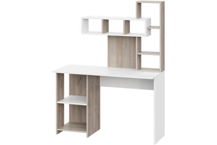 Компьютерный стол Эфес дуб крафт серый / белый